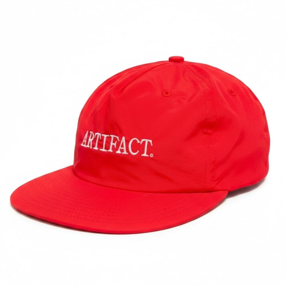 Artifact AS Colour Surf Red Spellout Nylon Snapback Hat Workout Casual Beach